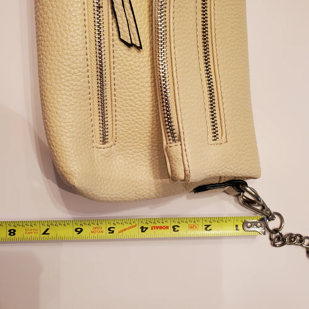 Black Rivet - Cream - Crossbody Bag with Silver Accents - Boho